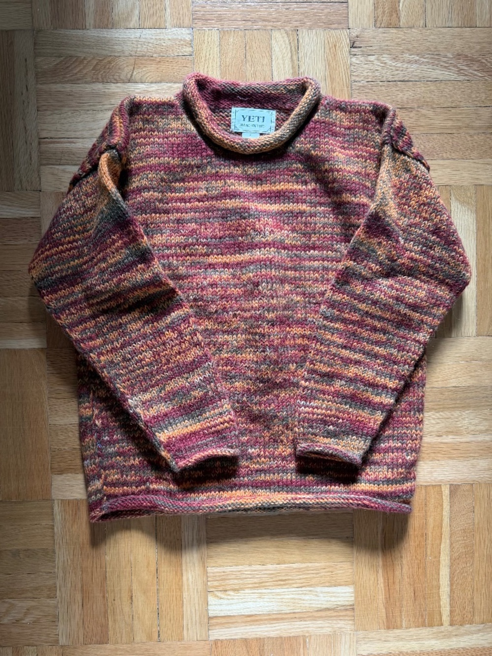 Hand Knit Roll Neck Sweater